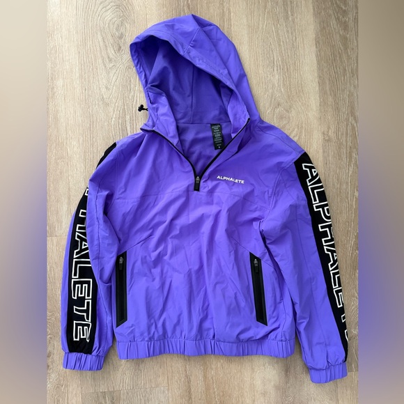 Alphalete Jackets & Blazers - Alphalete Infinity‎ Tech Jacket Purple Black Small Perfect Condition